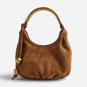 Madewell the Camren mini Suede Handbag in aged cognac NWT
